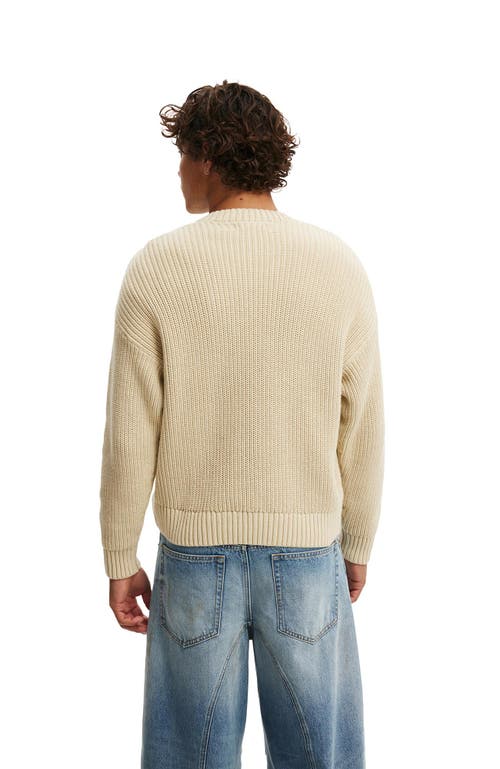 Cotton On Washed Box Fit Crew Knit In Gray
