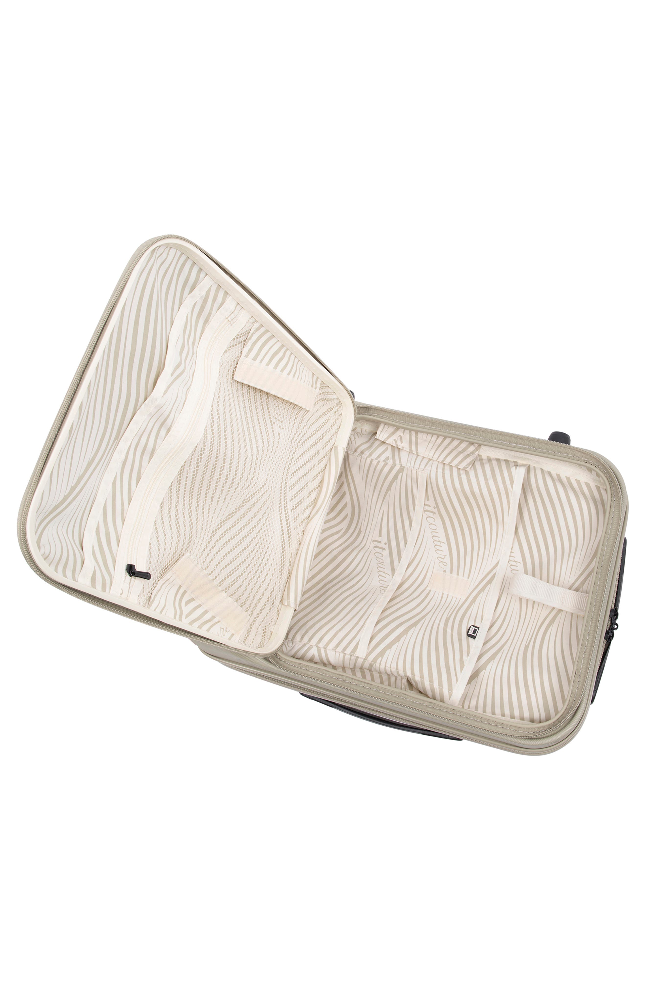 IT COUTURE Luminita 22-Inch Hardshell Spinner Suitcase, Alternate, color, White / Eucalyptus