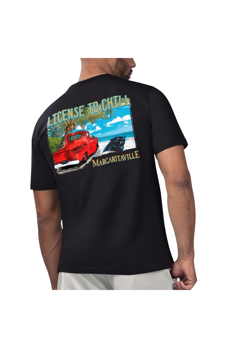 Men's Margaritaville Black Carolina Panthers Licensed to Chill T-Shirt, Alternate, color, Black