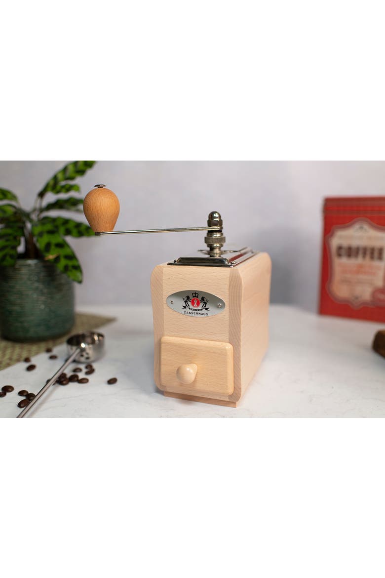 Santiago Manual Hand Crank Coffee Mill, Alternate, color, Brown