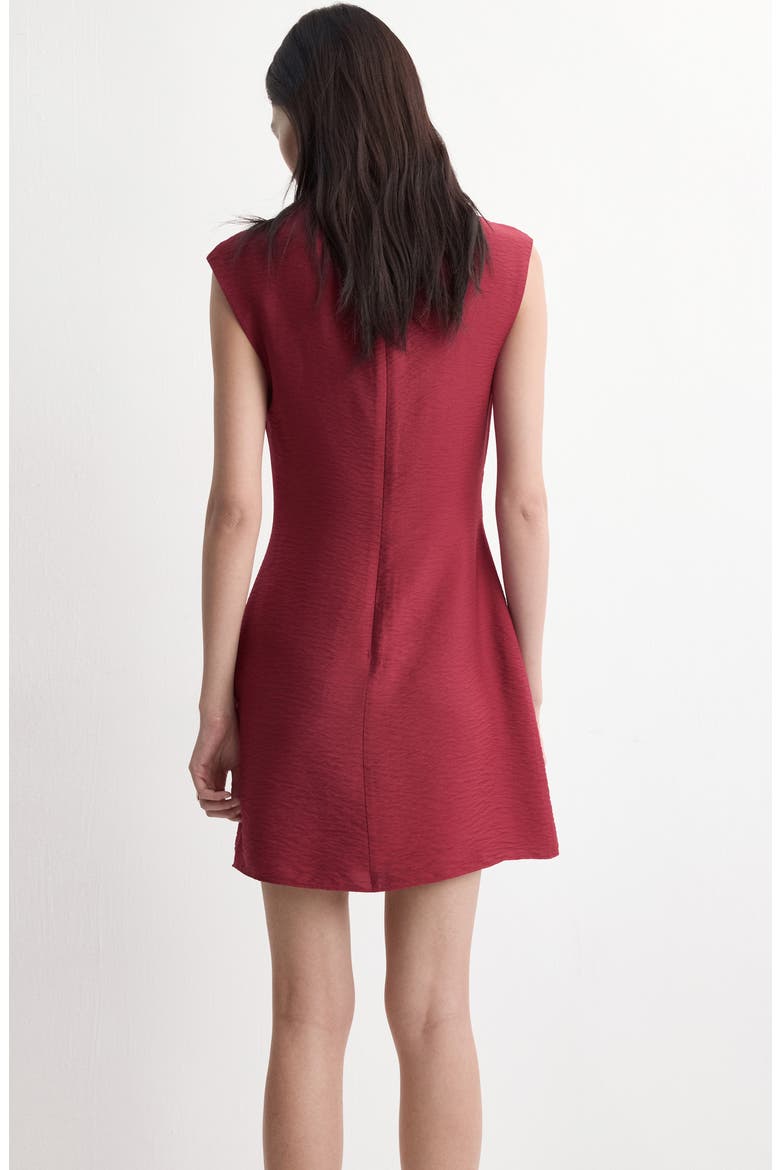 Asymmetric Minidress, Alternate, color, MAROON