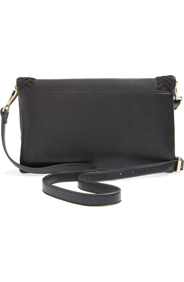 Sole Society 'Sydnee' Faux Leather Foldover Clutch, Alternate, color,
