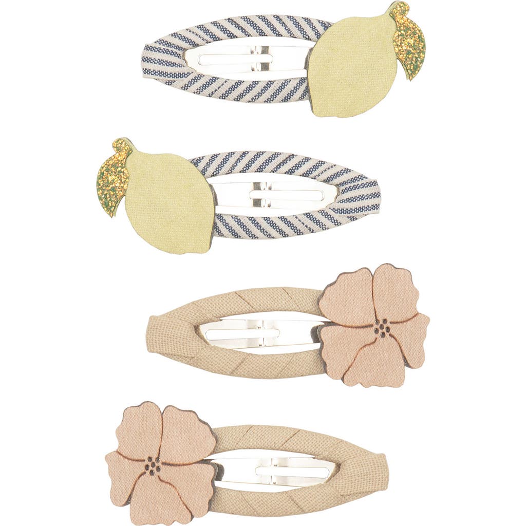 Shop Mimi & Lula Kids' 4-pack Lemon Blossom Clic Clacs Hair Clips