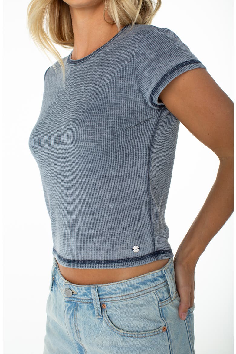Back Bay Waffle Knit T-Shirt, Alternate, color, NAVY