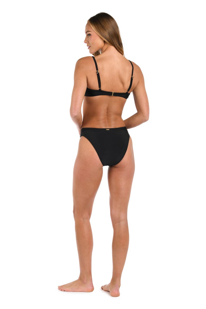 Yazmin Solid Triangle Bikini Top, Alternate, color, BLACK