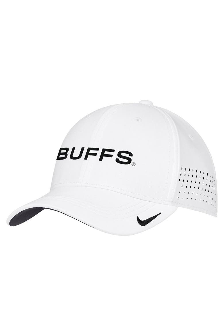 Men's Nike White Colorado Buffaloes 2026 On-Field AeroBill SwooshFlex Dri-FIT Hat, Main, color, White