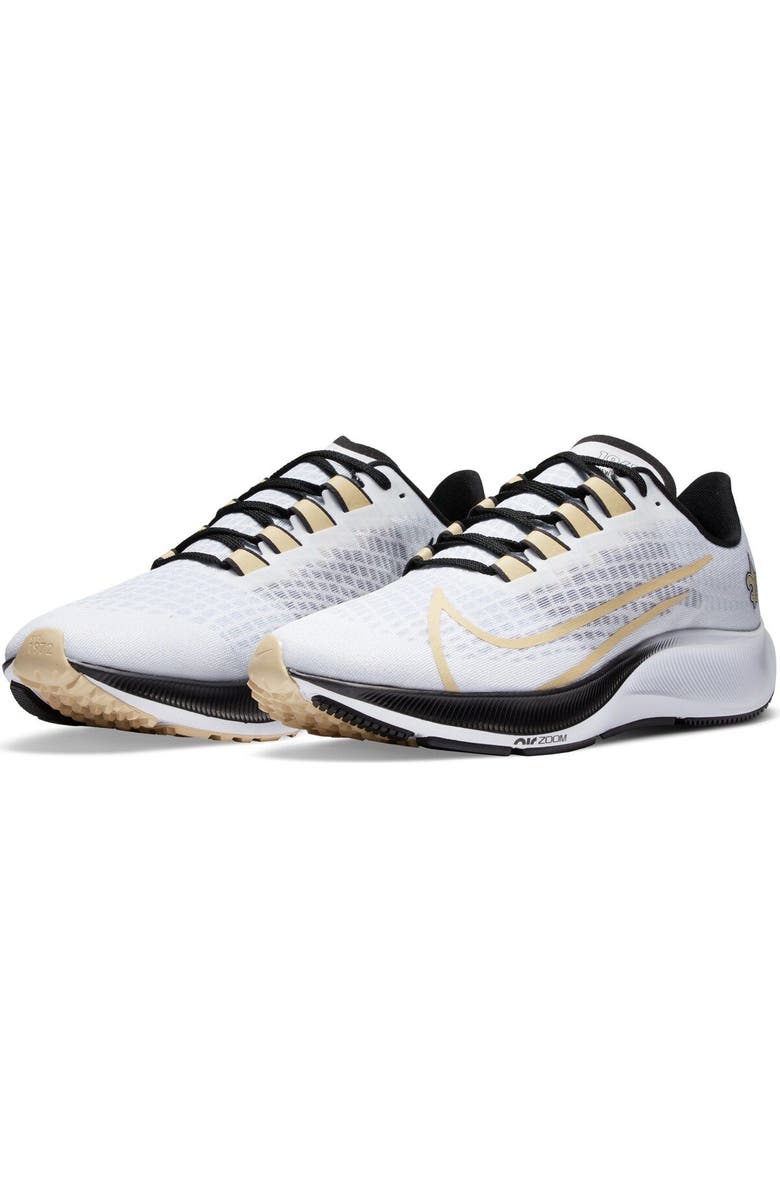 Nike Unisex Nike White New Orleans Saints Zoom Pegasus 37 Running Shoe, Alternate, color,