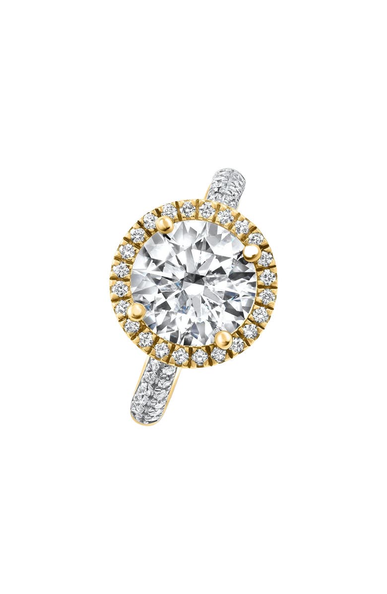 Bliss Diamond Certified 3.56Ct Diamond Halo Engagement 14k Gold Lab Grown, Alternate, color, 