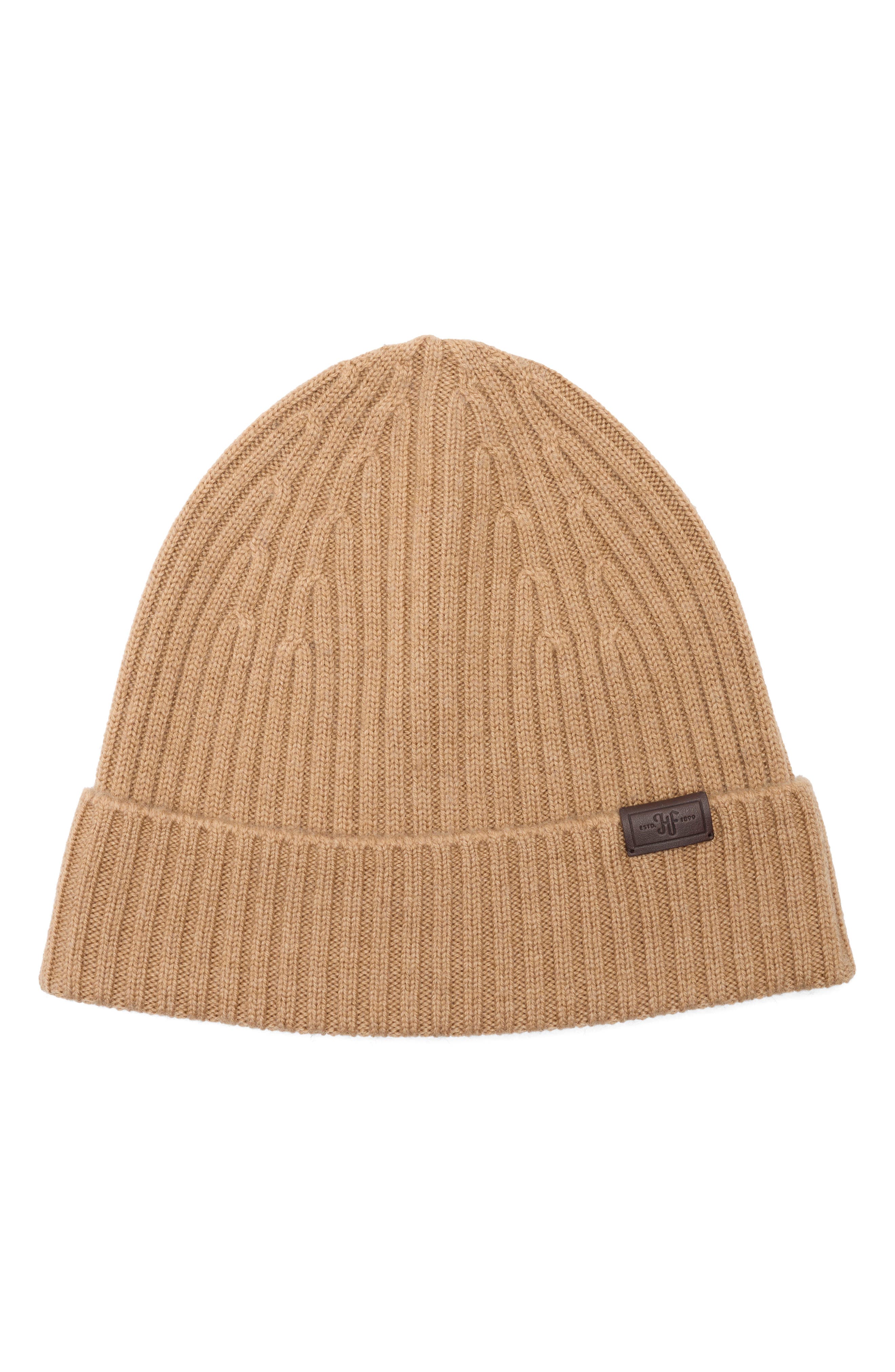 Hickey Freeman Merino Wool Rib Knit Beanie