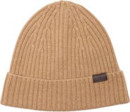 Hickey Freeman Merino Wool Rib Knit Beanie