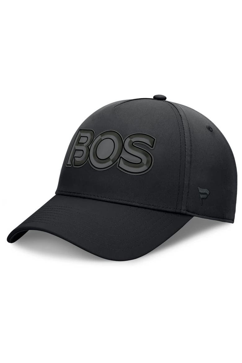 Men's Fanatics Black Boston Bruins Authentic Pro Road Team Code Flex Hat, Main, color, Black