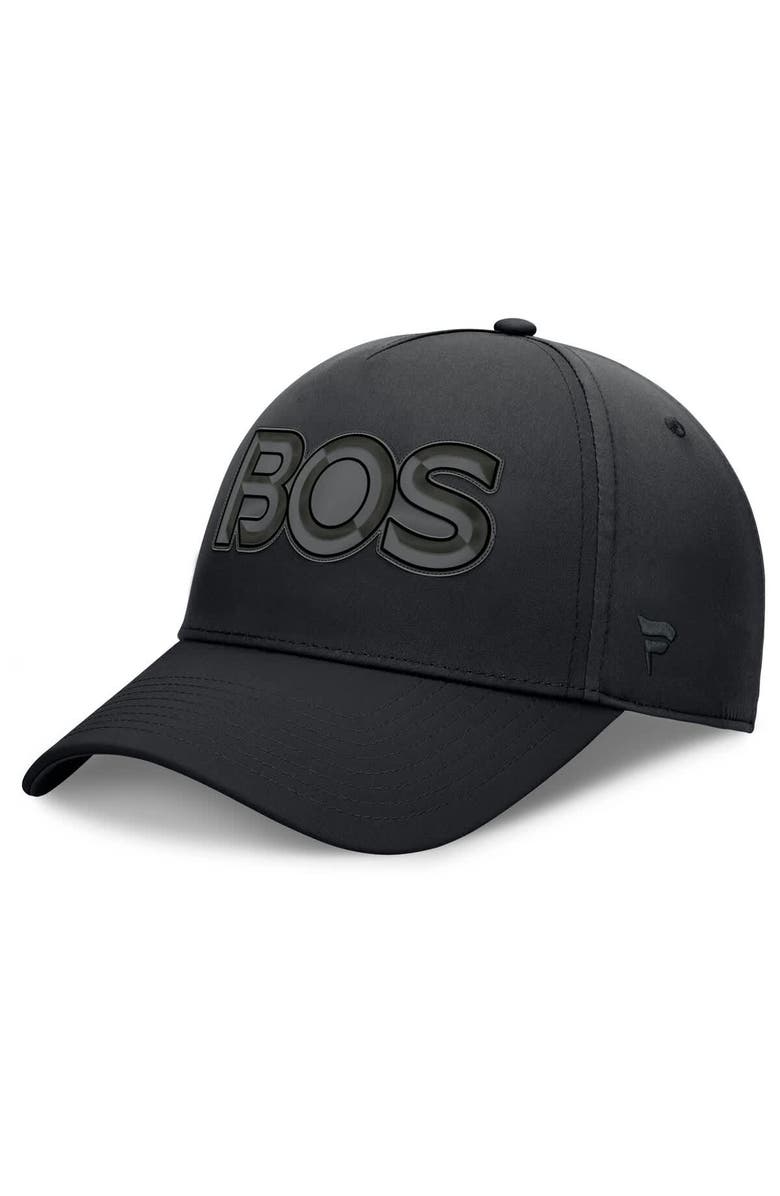 FANATICS Men's Fanatics Black Boston Bruins Authentic Pro Road Team Code Flex Hat, Main, color, Black