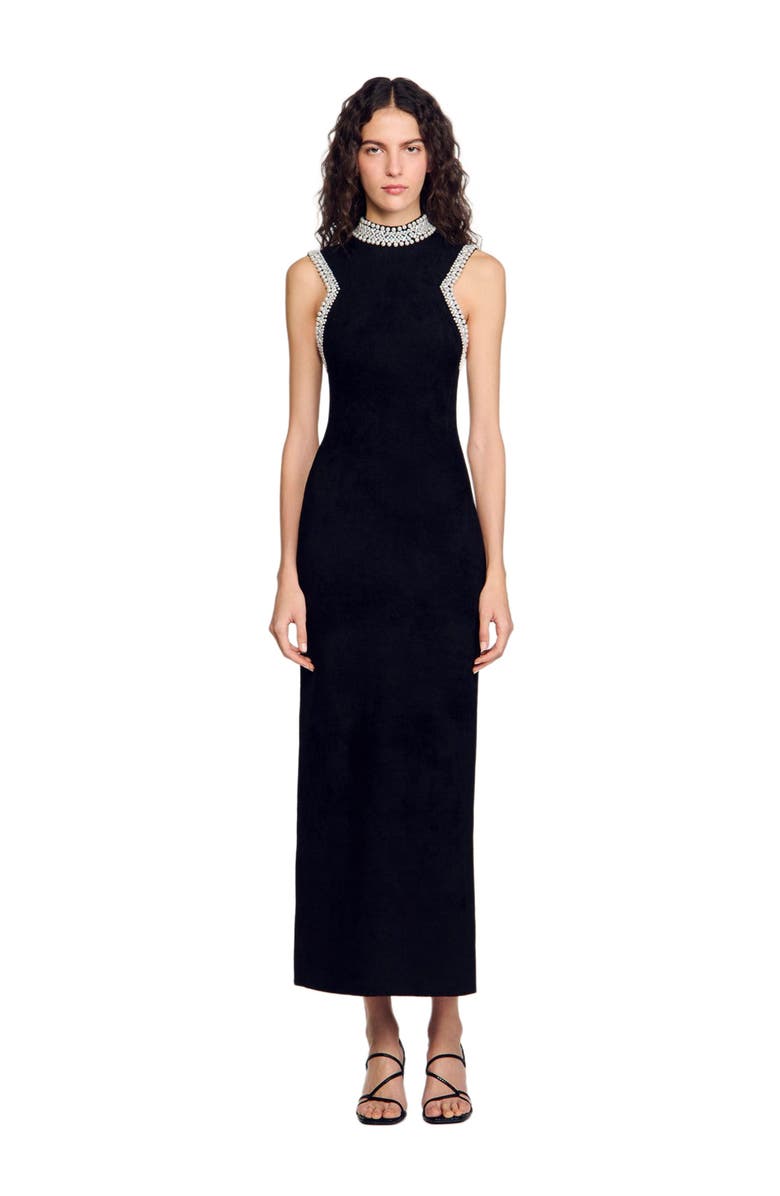 SANDRO Beaded dress, Main, color, 