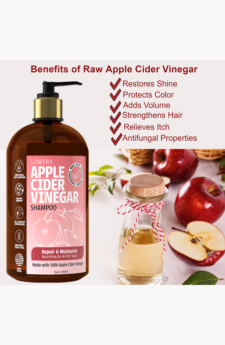 Lovery Apple Cider Vinegar Shampoo, Alternate, color, NO COLOR