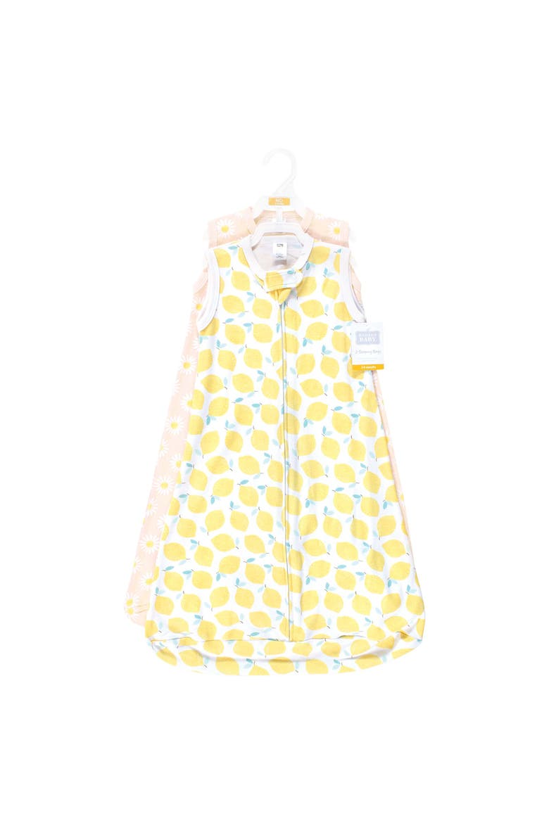 Long-Sleeve Cotton Wearable Sleep Solution, Alternate, color, Lemon Daisy Sleeveless