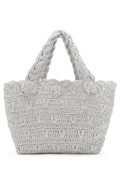 Texture Metallic Mini Tote Bag