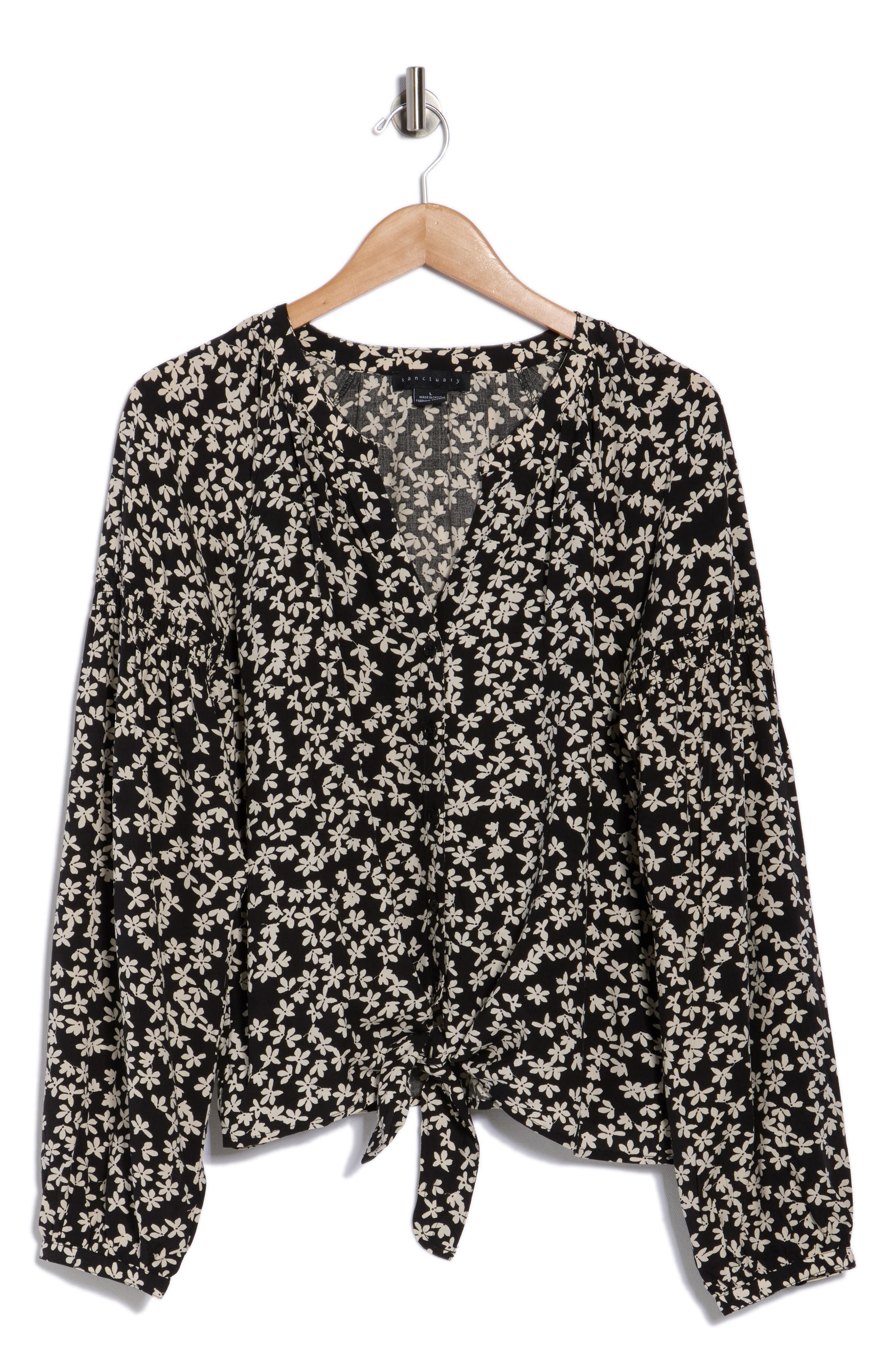 Sanctuary Tie Front Button-Up Shirt