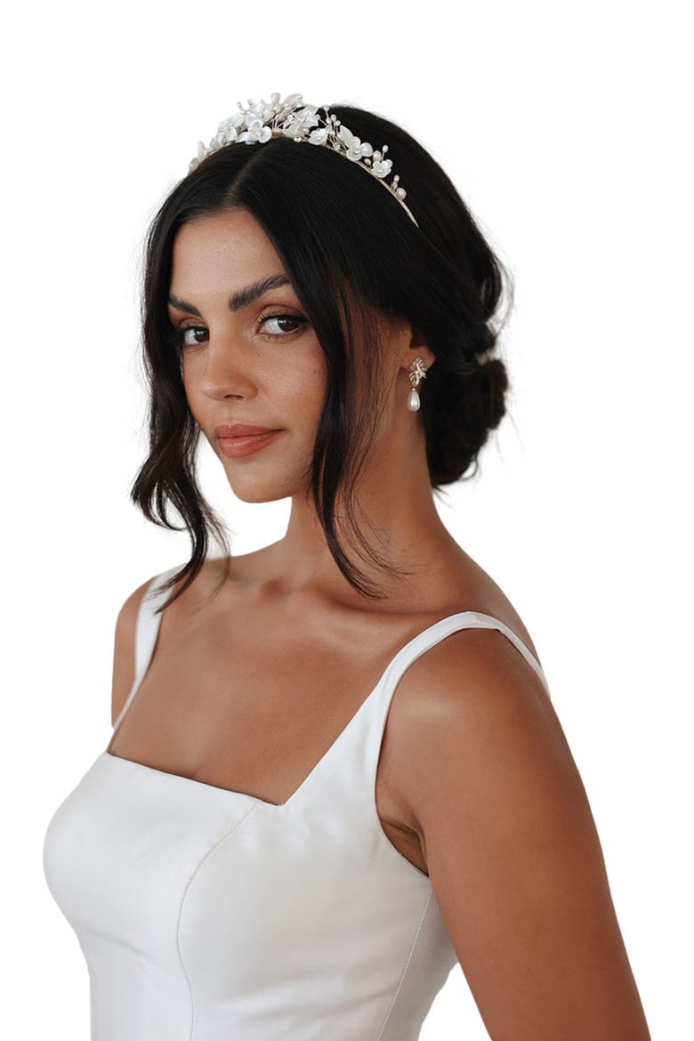 Josephine Crystal Tiara, Main, color, Gold