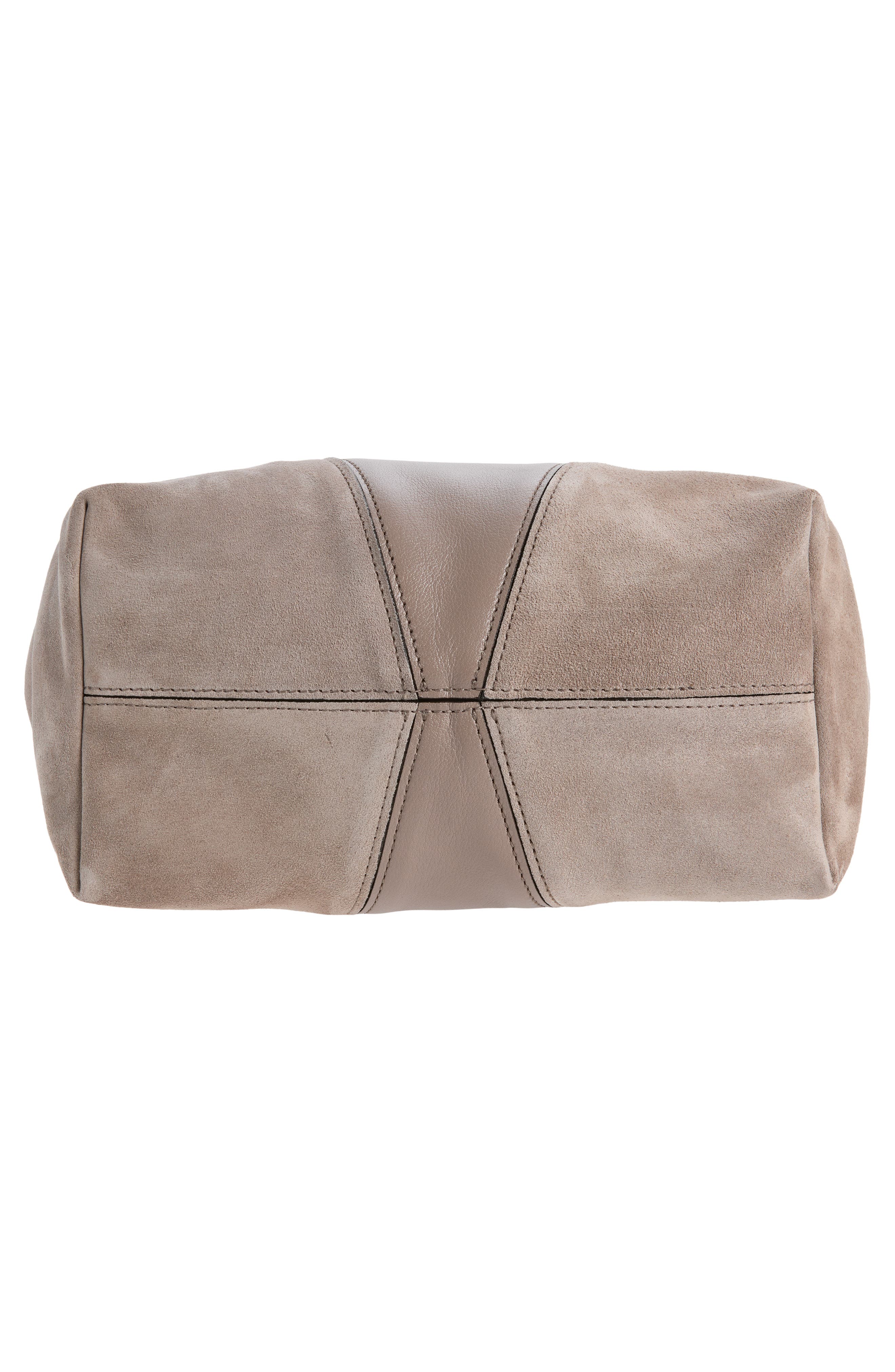 Medium Spin Leather & Suede Tote, Alternate, color, TWILIGHT PURPLE