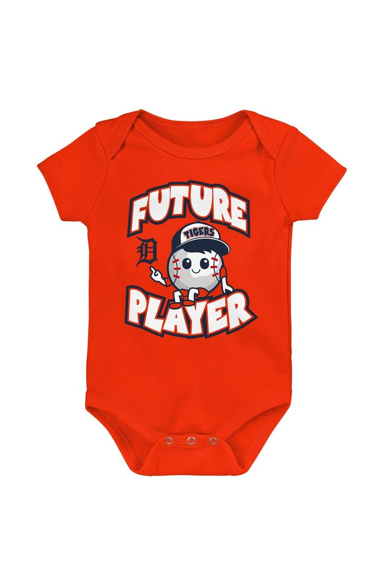 Outerstuff Newborn & Infant Orange/Navy/White Detroit Tigers Minor League Player Three-Pack Bodysuit Set, Alternate, color, Orange