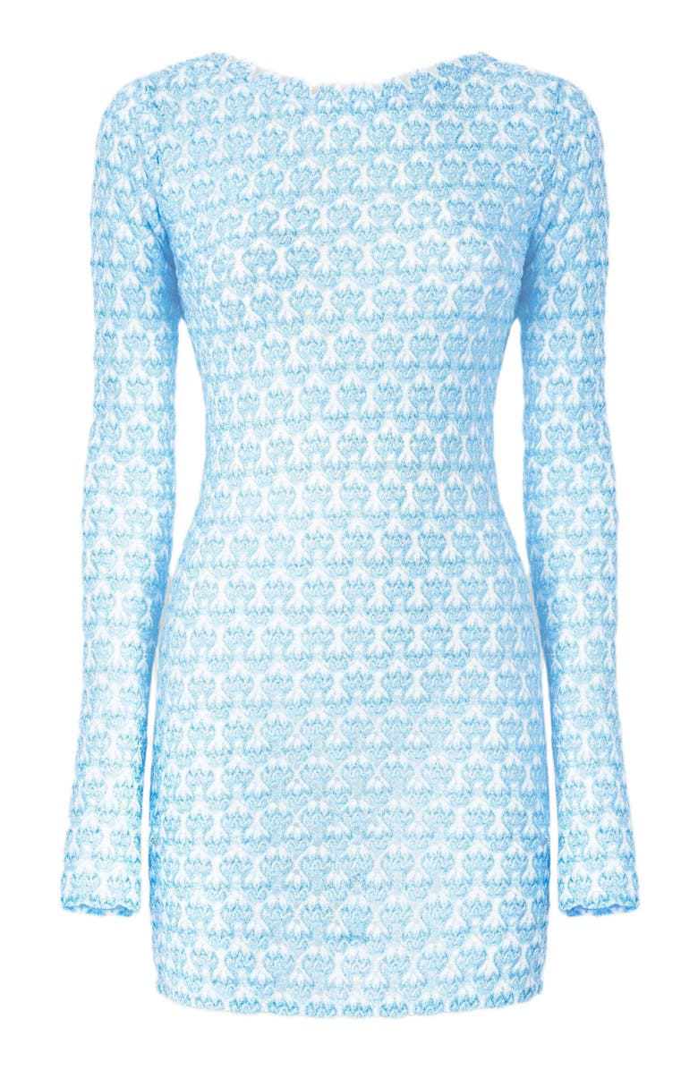 Missoni Short Lace Long Sleeve Cover-up, Alternate, color, Light Blue