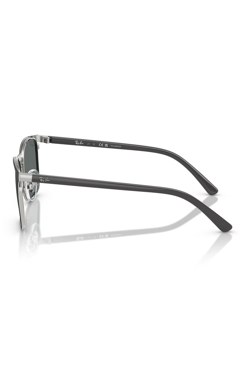 Kids' 48mm Square Sunglasses, Alternate, color, BLACK SILVER