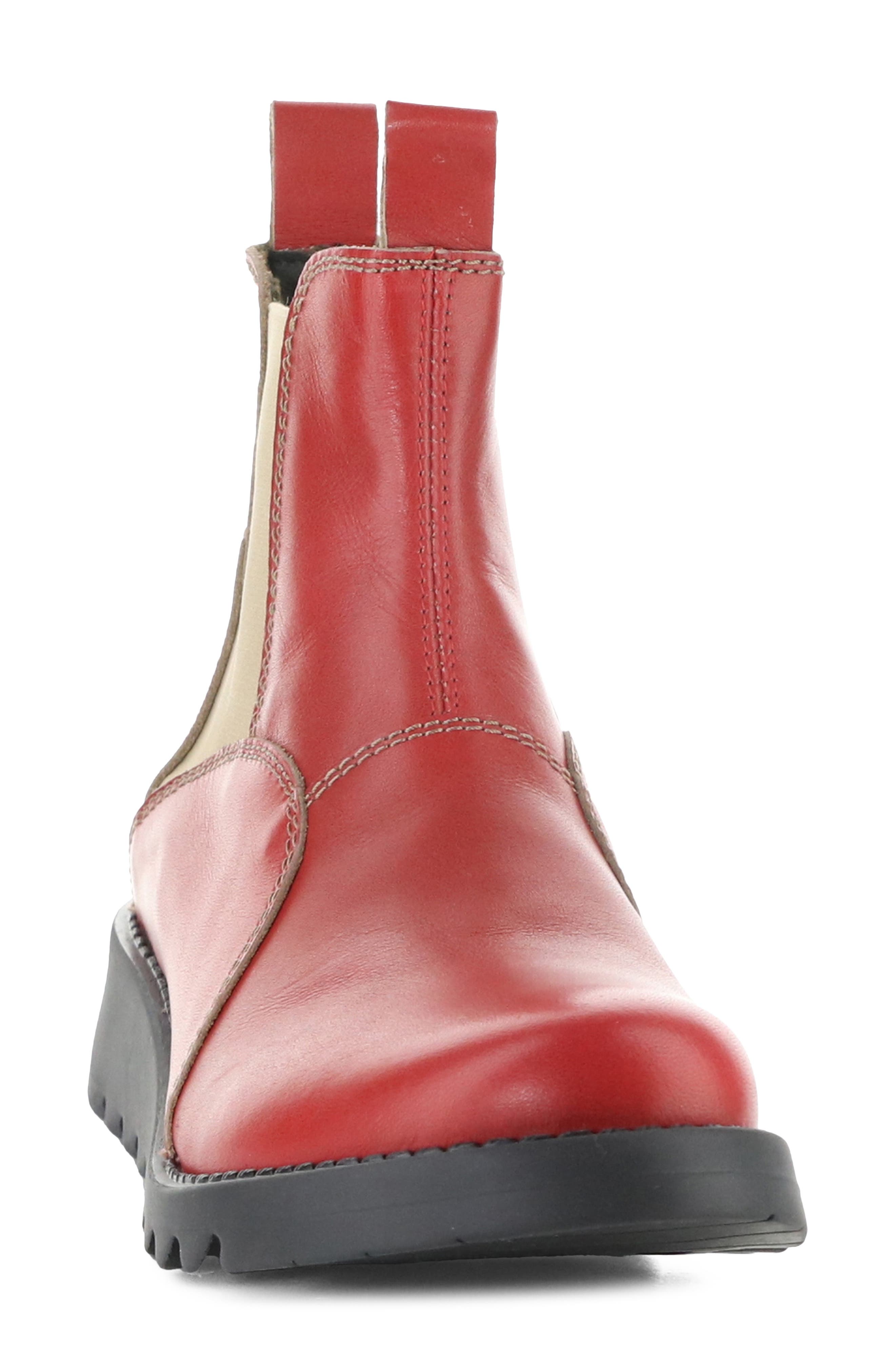 Soil Wedge Chelsea Boot, Alternate, color, CHILIPEPPER/ TAUPE
