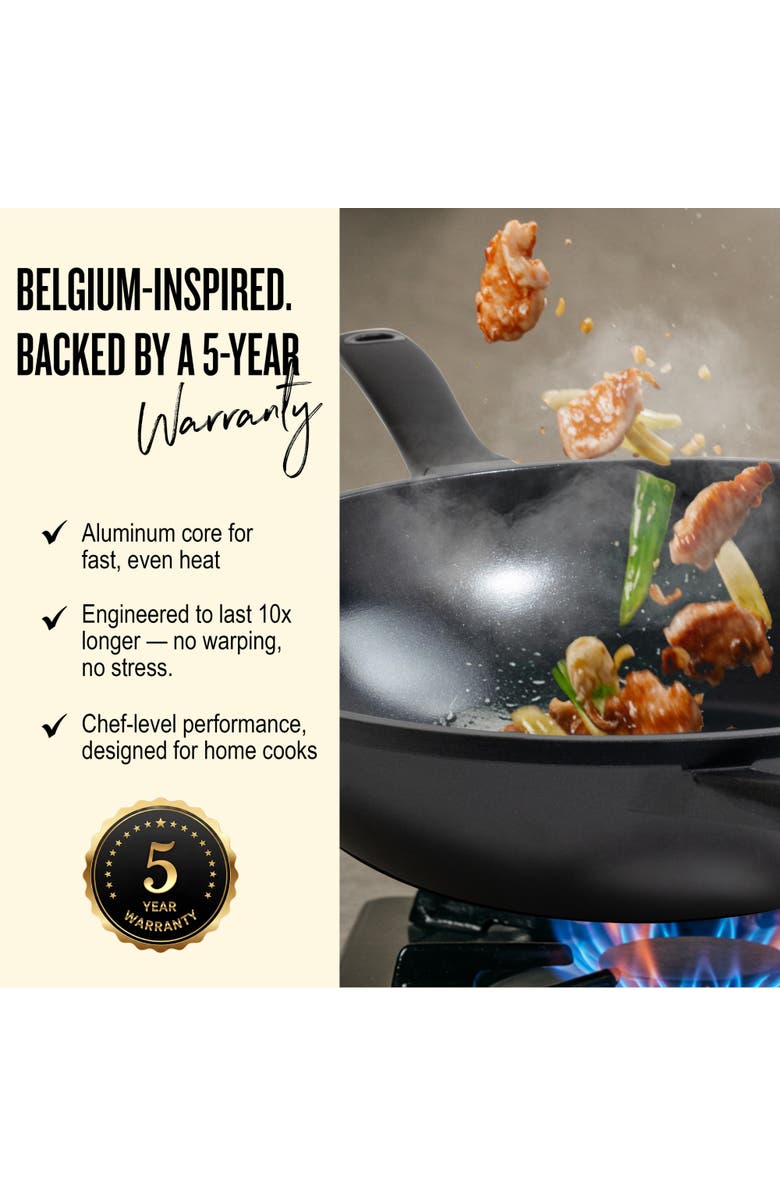 Alva Forest 12" Carbon Steel Wok, Alternate, color, Black