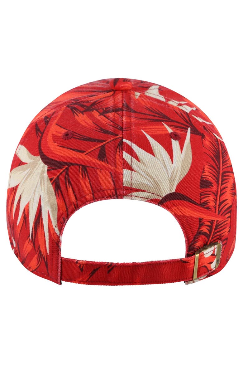 Men's '47 Red Miami Heat Tropicalia Floral Clean Up Adjustable Hat, Alternate, color, Red