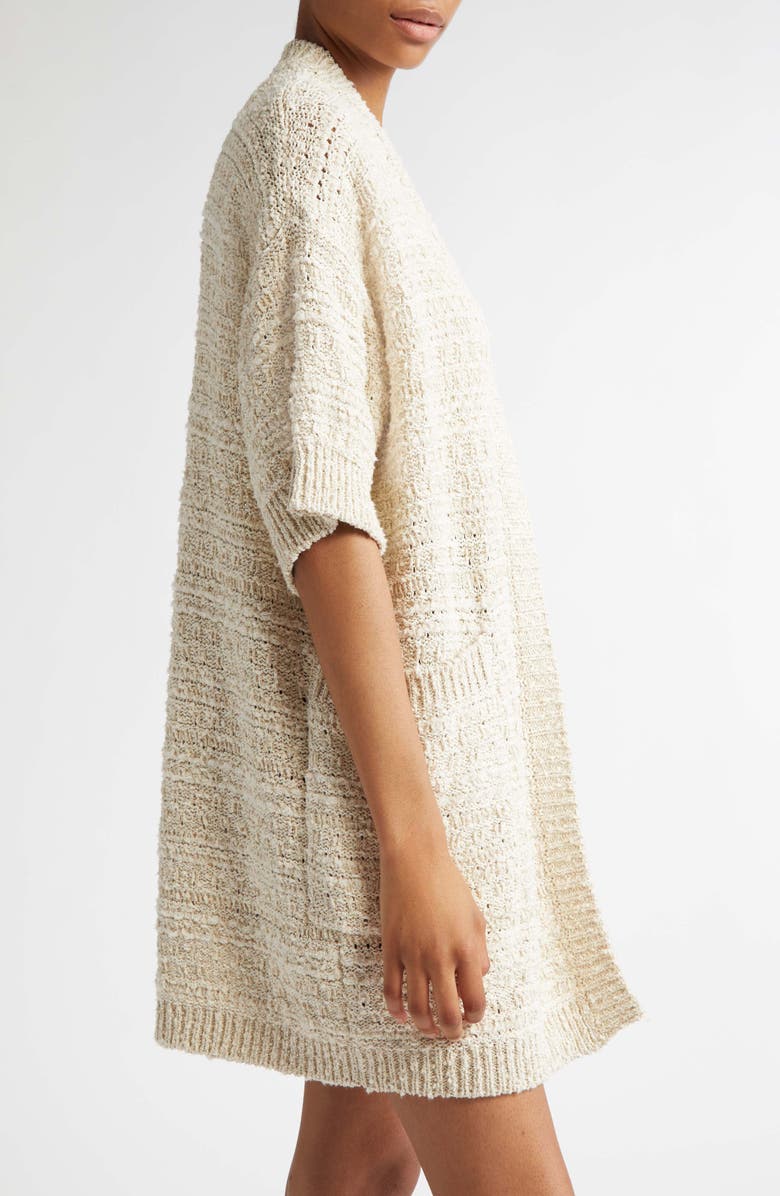 Max Mara Zulma Metallic Bouclé Cardigan, Alternate, color, Ivory