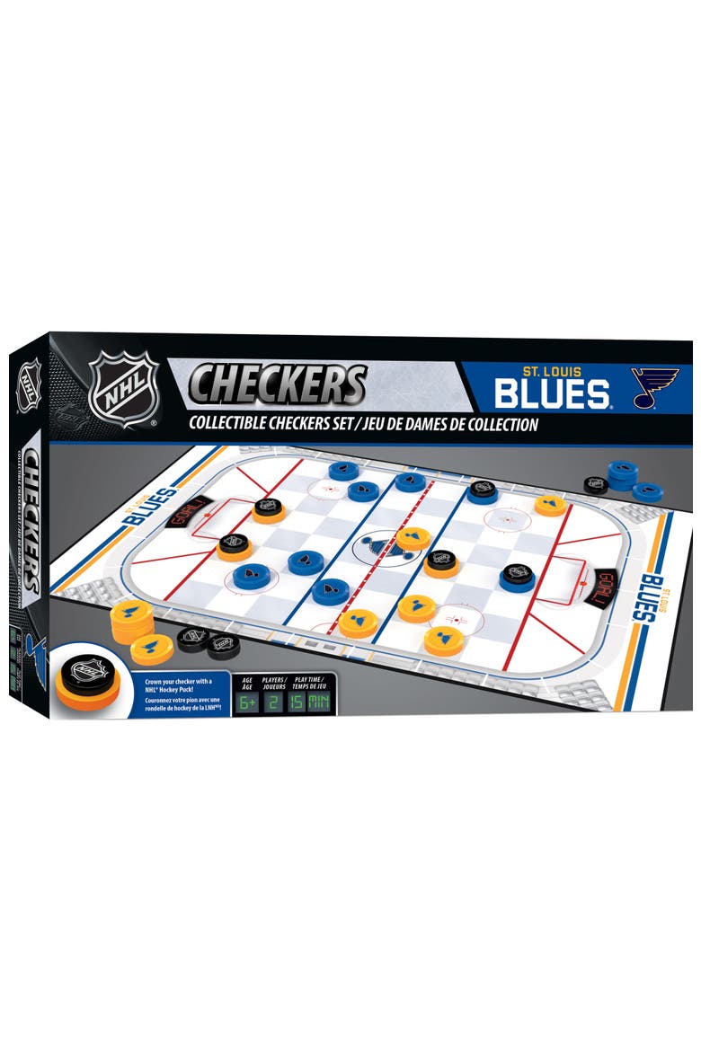 St. Louis Blues Checkers Board Game, Main, color, Multicolor