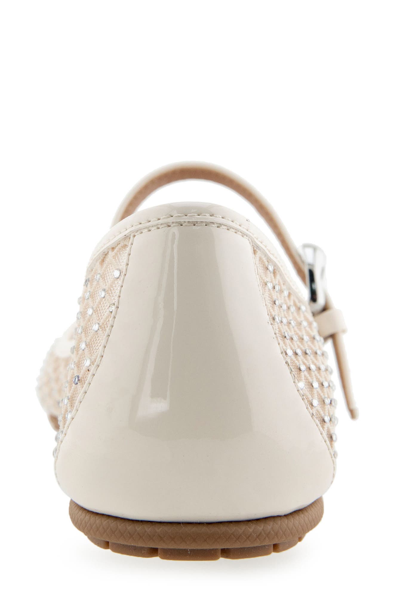 Peggy Mary Jane Mesh Flat, Alternate, color, CRYSTAL/ EGGNOG MESH