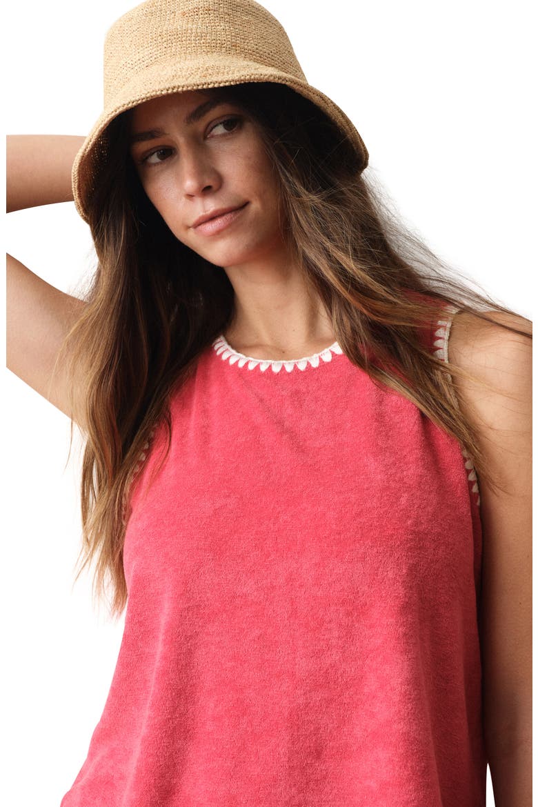 Flip Terry Cloth Tank, Alternate, color, RED