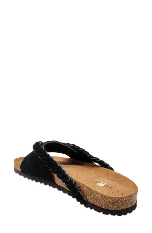 Gaahuu Braided Slide Sandal In Black
