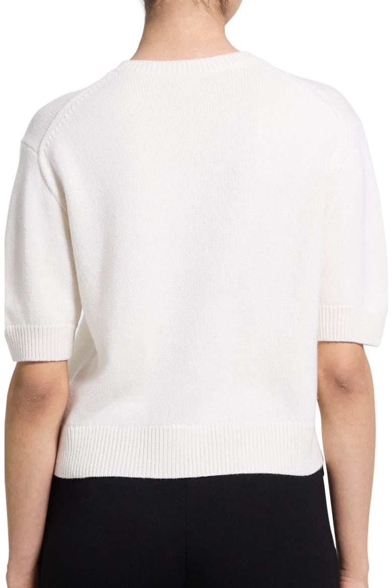 Cropped Cashmere V-Neck Sweater, Alternate, color, IVORY