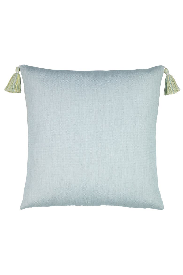 Plume Spring Jacquard Indoor & Outdoor Woven Accent Pillow with Tassels, Alternate, color, Spring