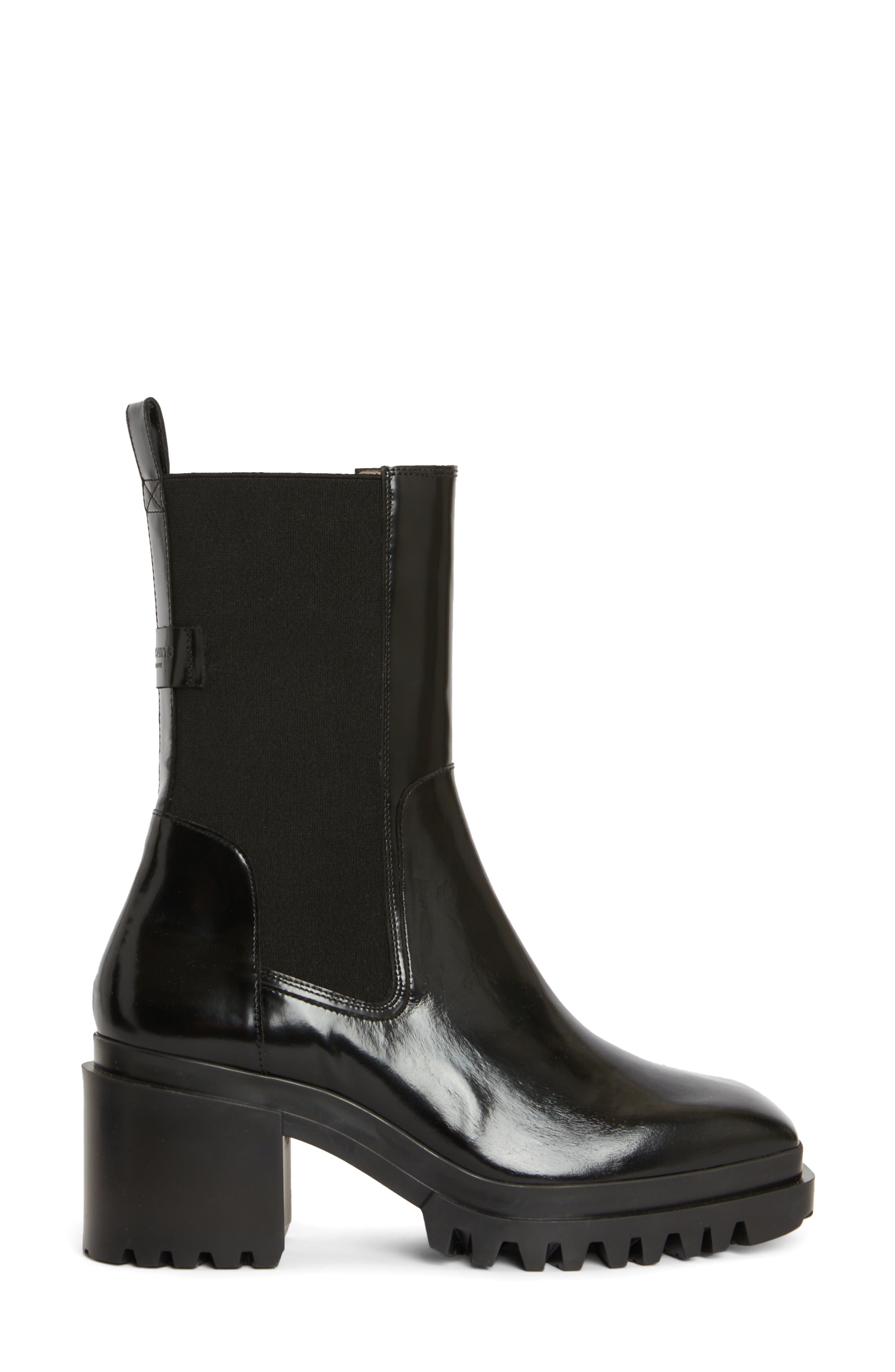 AllSaints Skarlet Block Heel Chelsea Boot, Alternate, color, 