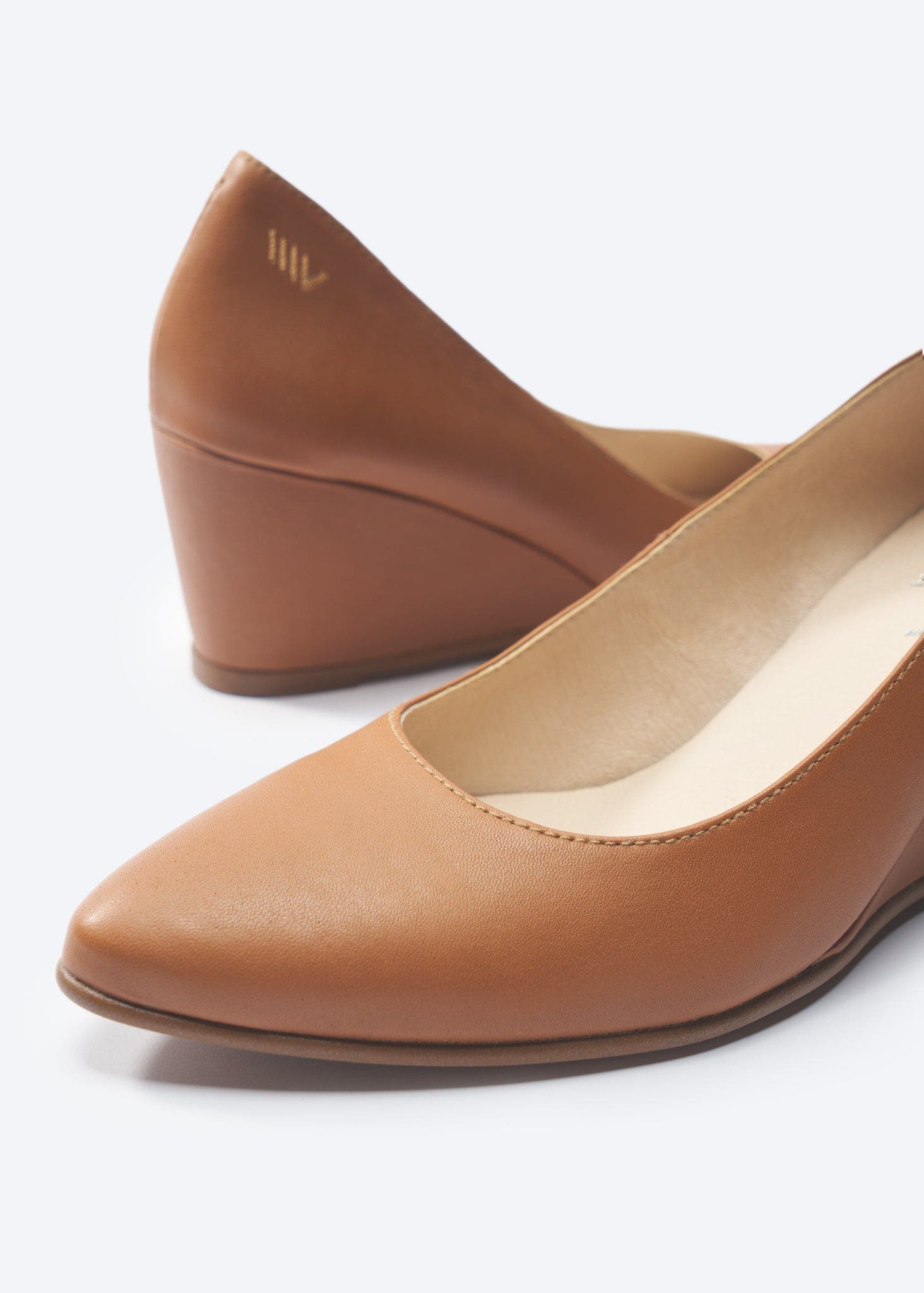 Verona Leather Wedges, Alternate, color, Whiskey Brown