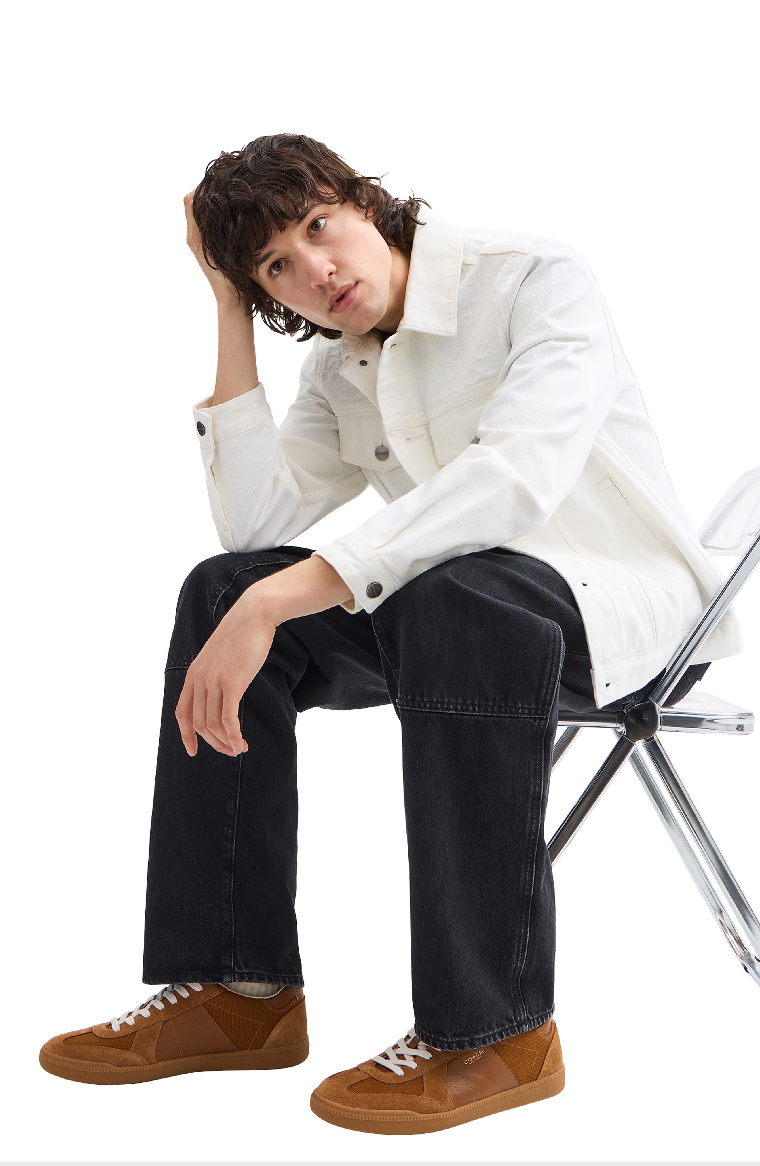 COACH Ellis Sneaker, Alternate, color, Shadow Brown