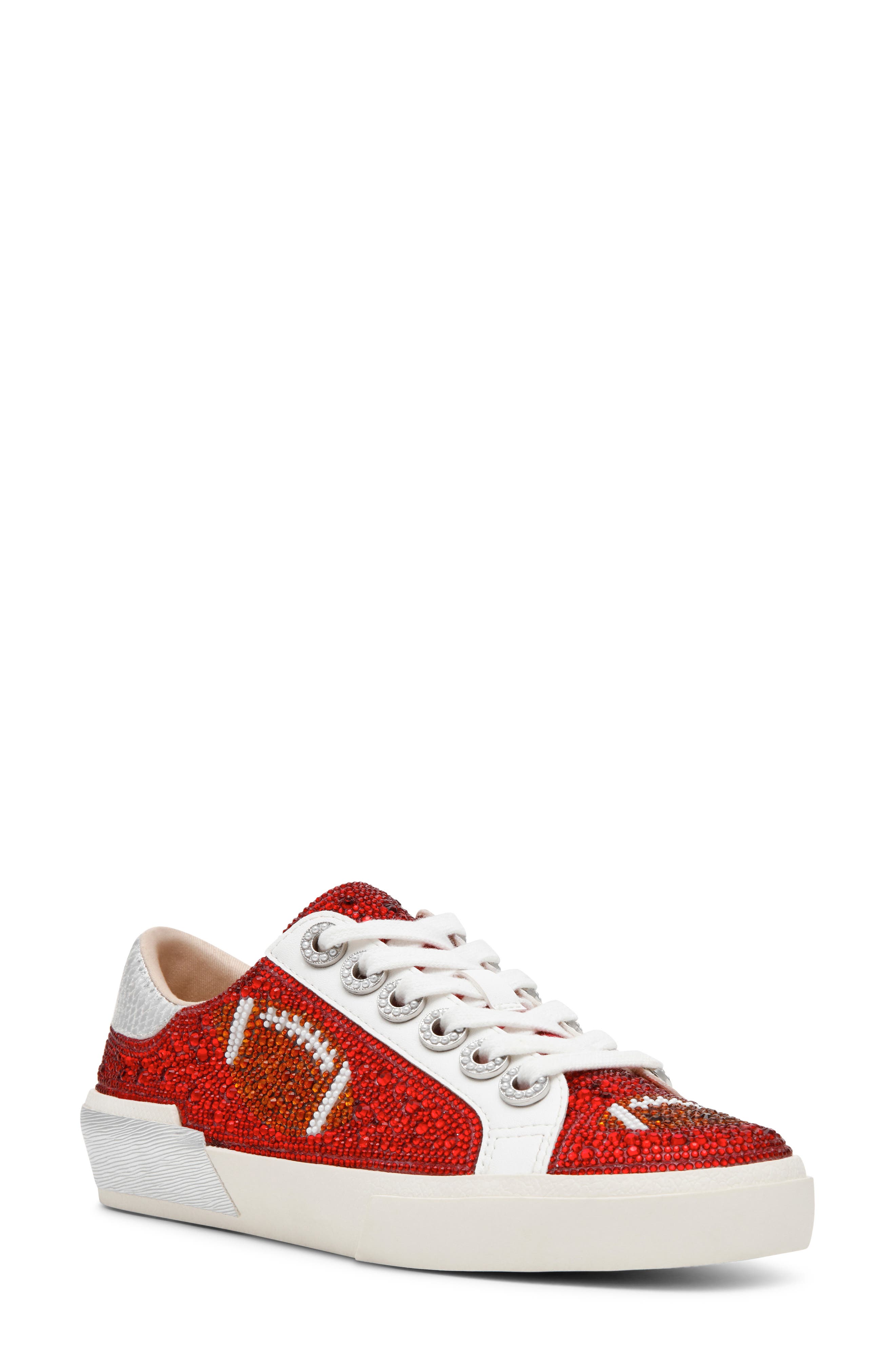 Archy Crystal Embellished Football Sneaker, Main, color, RED FOOTBALL