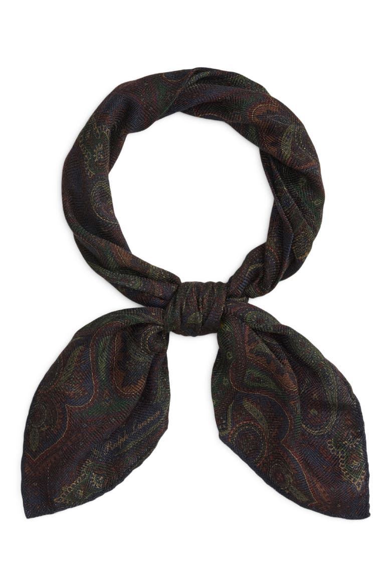 Paisley Cashmere & Silk Neckerchief, Main, color, NAVY MULTI