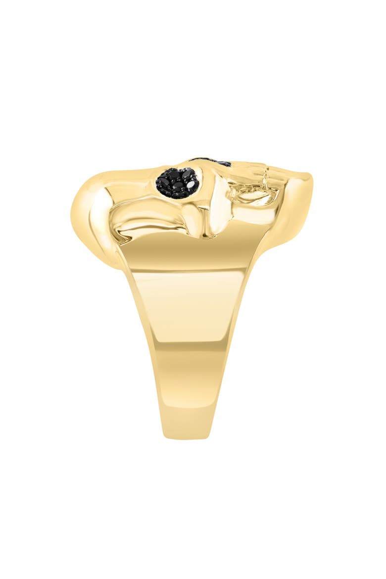 Men's Black Spinel Skull Ring, Alternate, color, BLACK