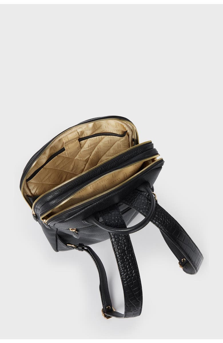 Osprey London The Kellie Leather Backpack, Alternate, color, Black