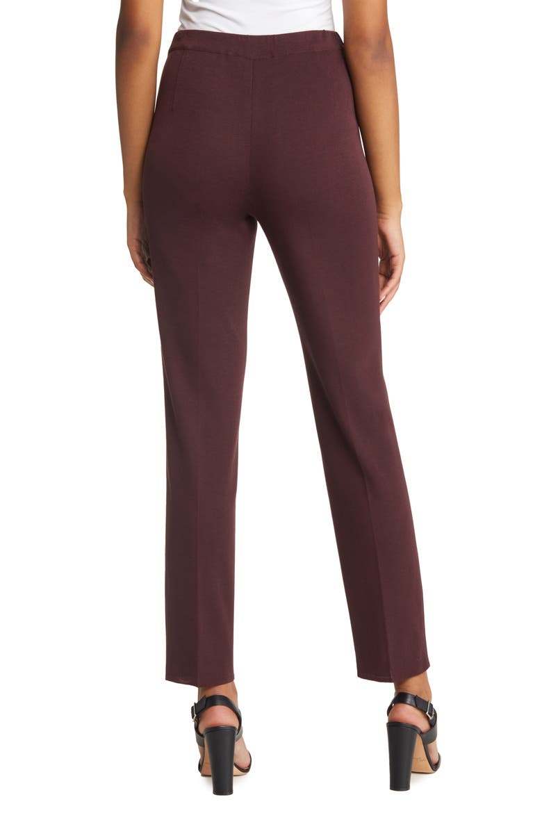 Pull-On Straight Leg Pants, Alternate, color, AUBURN BROWN
