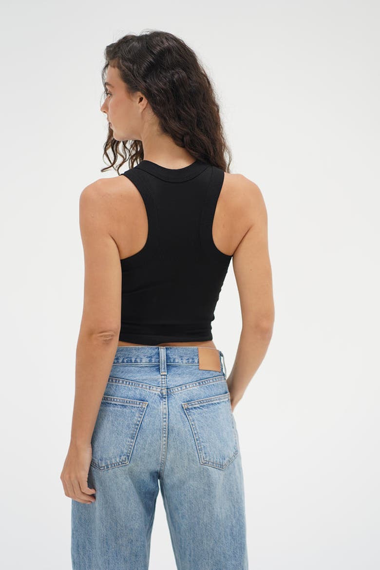 Detra Ribbed Tank, Alternate, color, Black