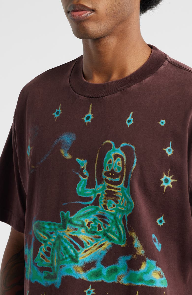 JUNGLES What Problem? Boxy Graphic T-Shirt, Alternate, color, Vintage Brown