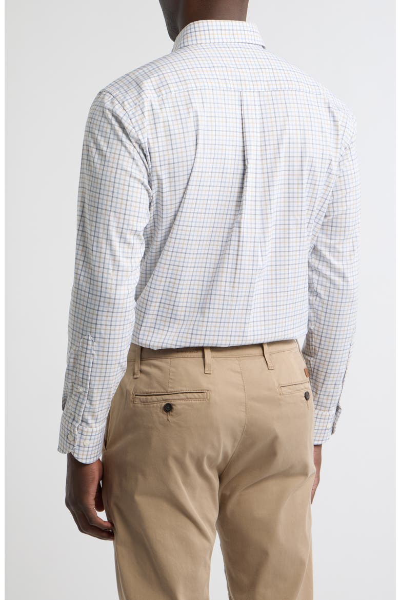 Bruce Crown Lite Plaid Performance Button Down Shirt, Alternate, color, NAVY