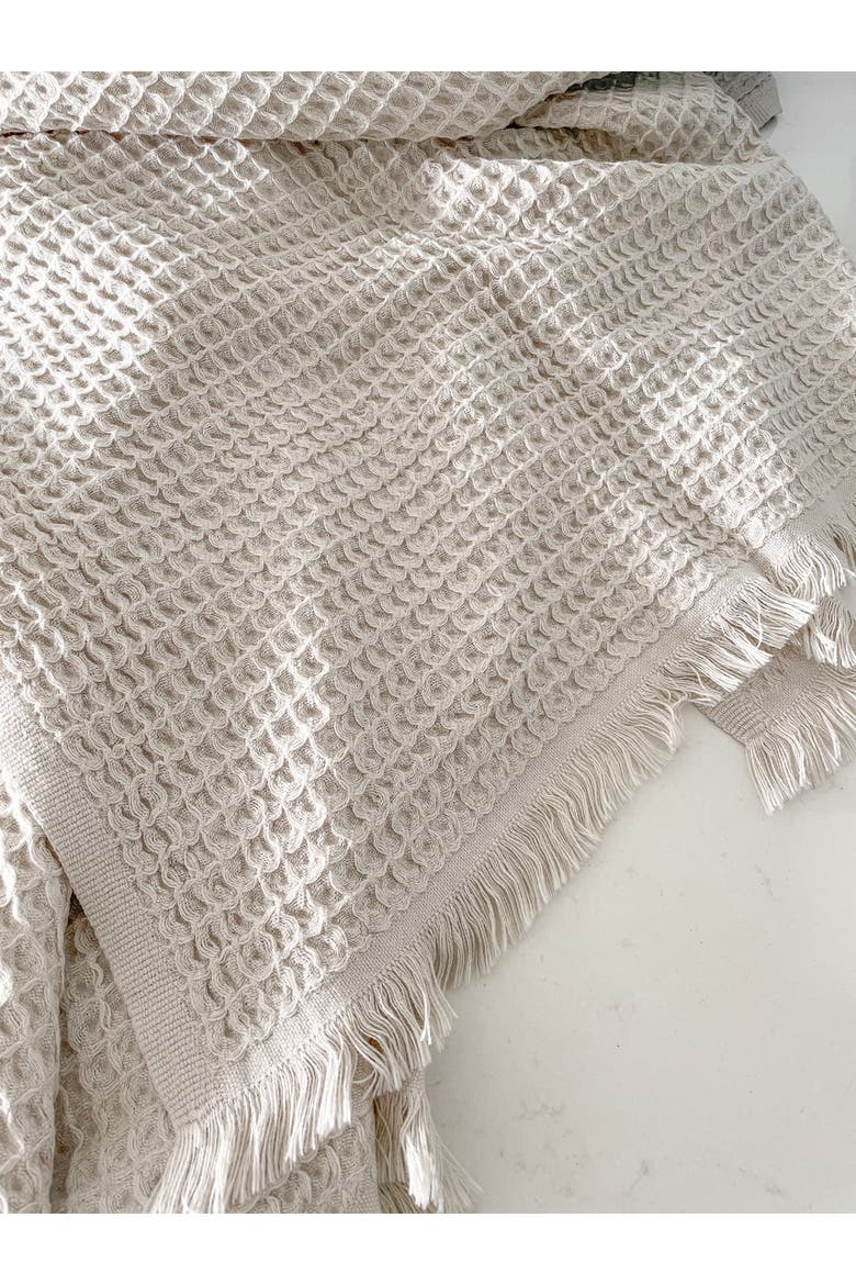 Turkish Cotton Waffle Throw, Alternate, color, Antique Beige