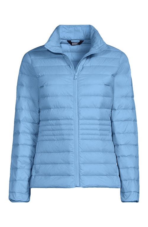 Lands' End Wanderweight Ultralight Packable Down Jacket In Bermuda Blue