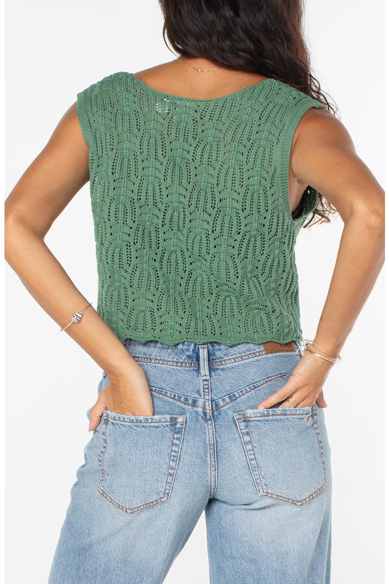 Beach Bound Cotton Crop Sweater Vest, Alternate, color, LODEN FROST SOLID